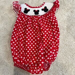 Red Polka Dot Minnie Mouse Romper